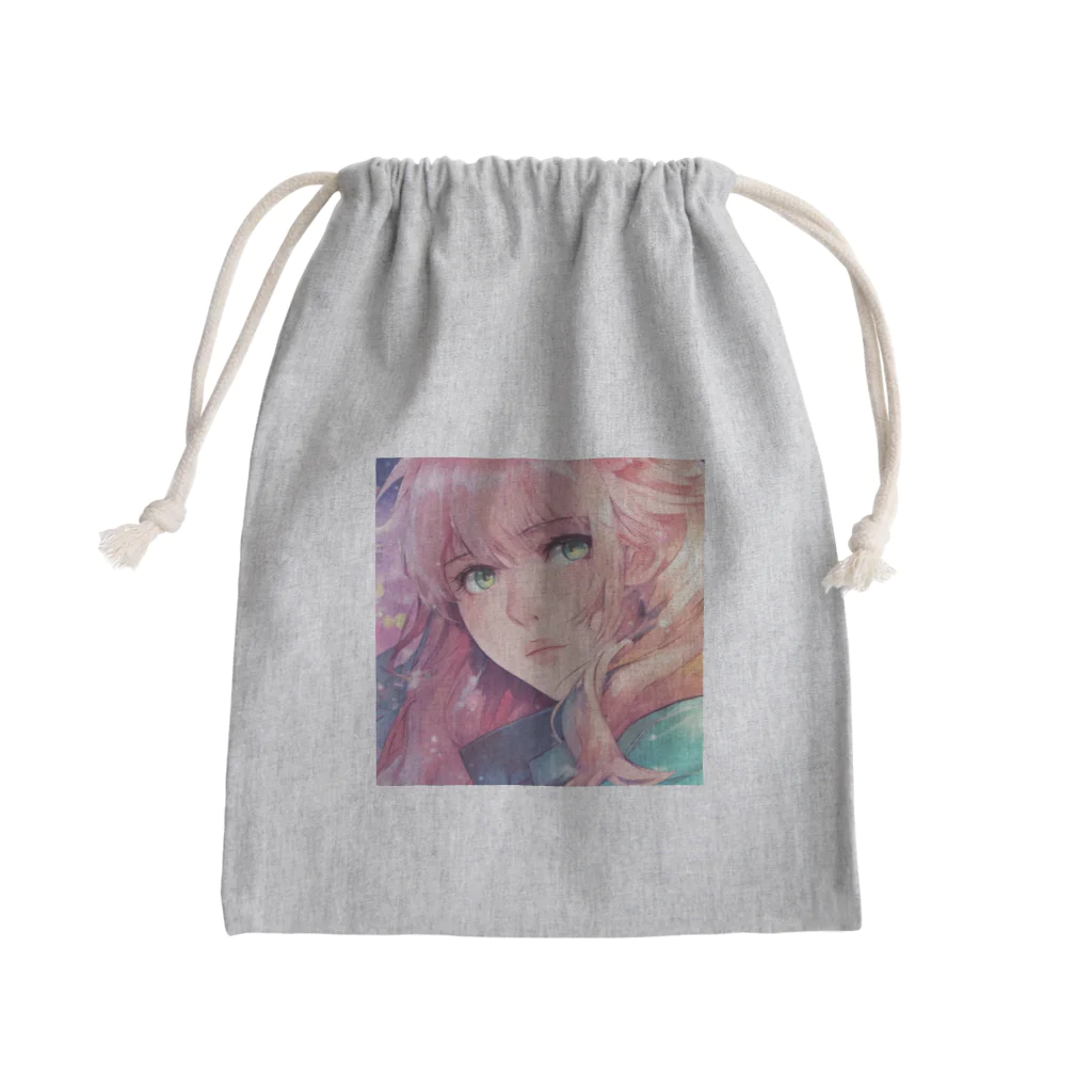 Kyon_IllustItemShopのアーティストのアンニュイ美人 Mini Drawstring Bag