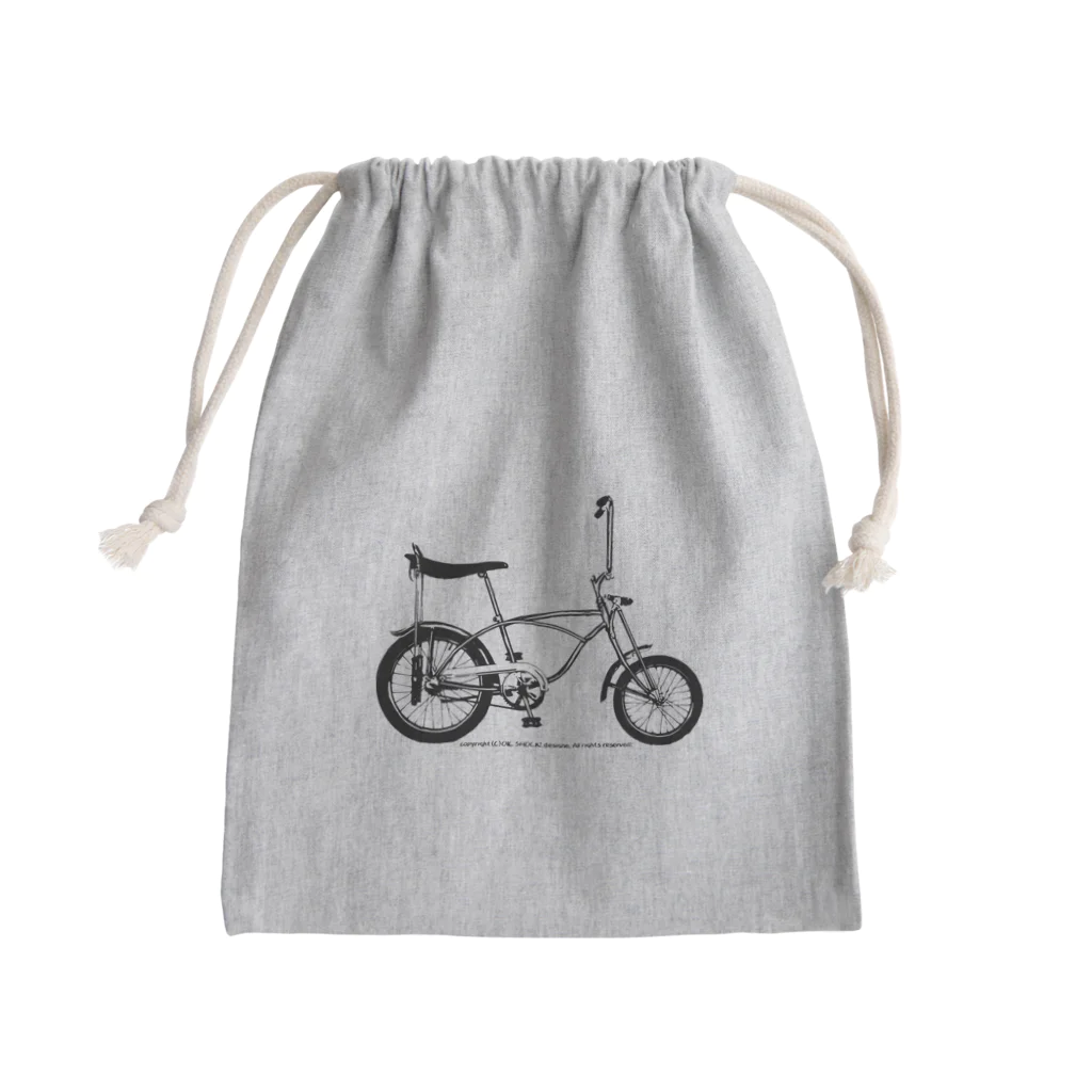 ファンシーTシャツ屋のクールでスタイリッシュなアメリカン自転車 Mini Drawstring Bag