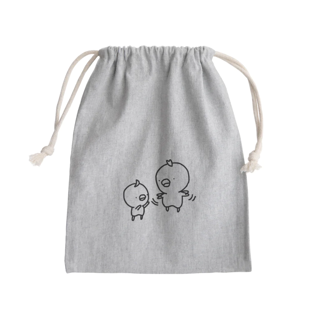 脱力ひよこの兄弟ひよこ Mini Drawstring Bag