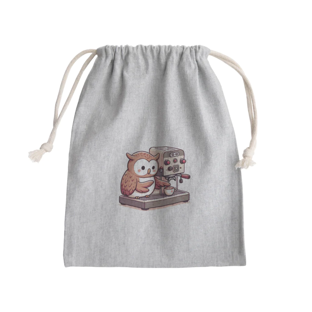 kawaiidoubututatiのフクロウ×コーヒー Mini Drawstring Bag