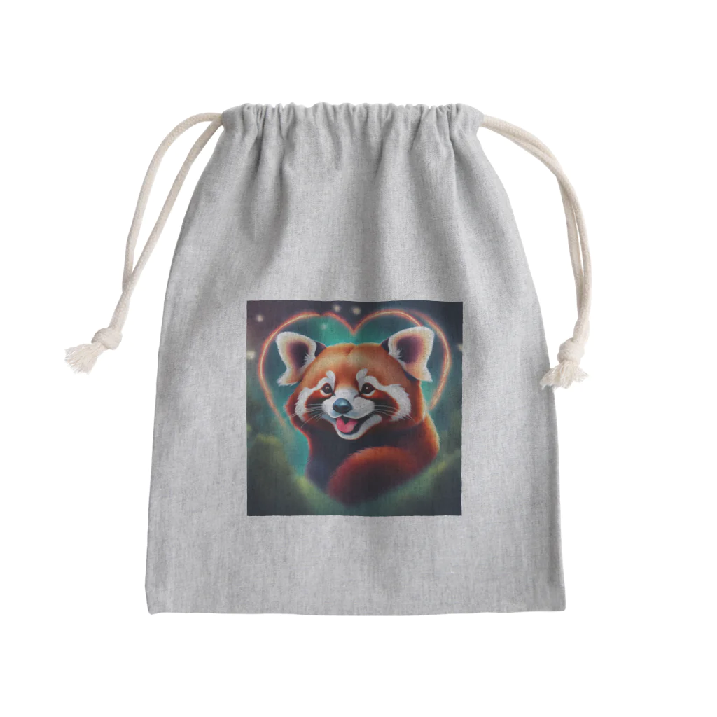 cute animal worldのかわいいレッサーパンダワールド Mini Drawstring Bag