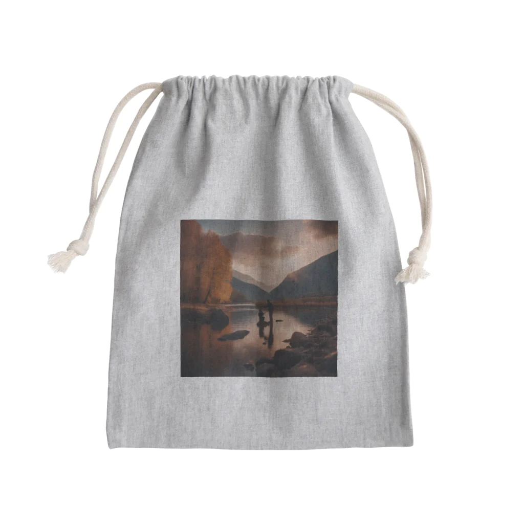 ryo-Tの釣りをする親子 Mini Drawstring Bag