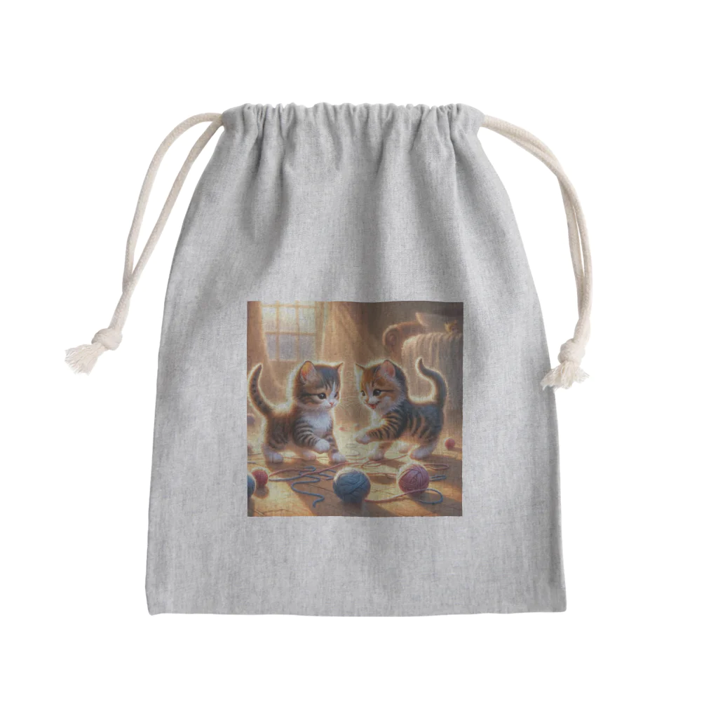 katohkouchiのPlayful_Bonds Mini Drawstring Bag