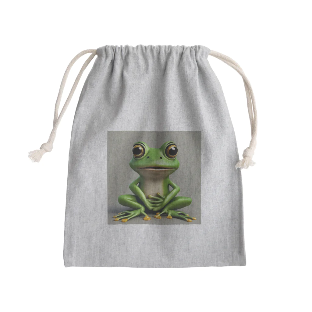 カエルグッズの正面蛙 Mini Drawstring Bag
