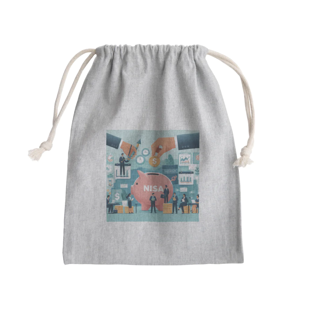 SatokorinのNISAは積立分散投資！ Mini Drawstring Bag