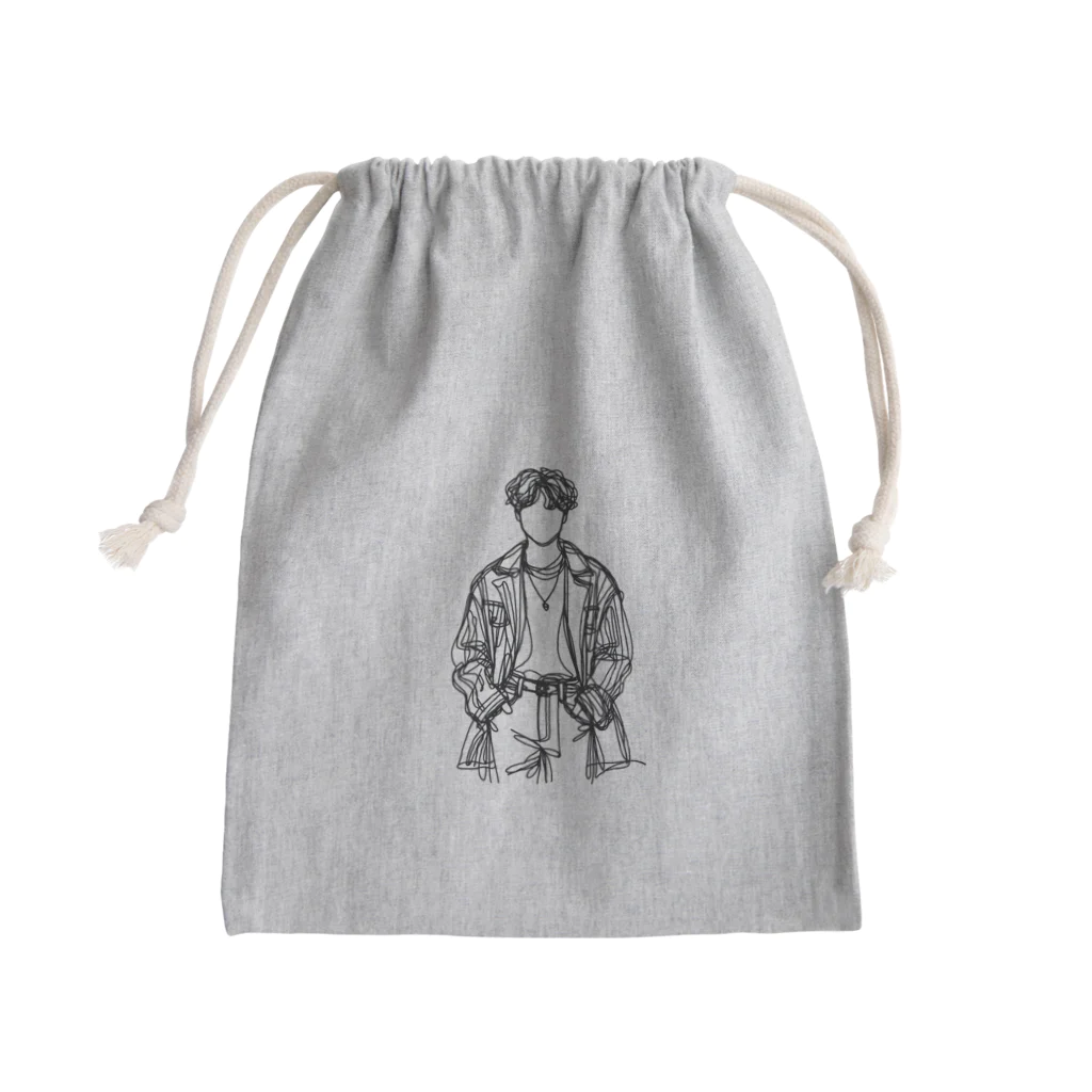 Schiele_sarieriの線画の人 Mini Drawstring Bag