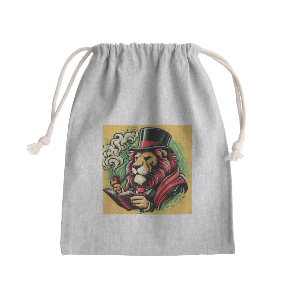 グラサンライオンと仲間たちのライオン男爵 Mini Drawstring Bag