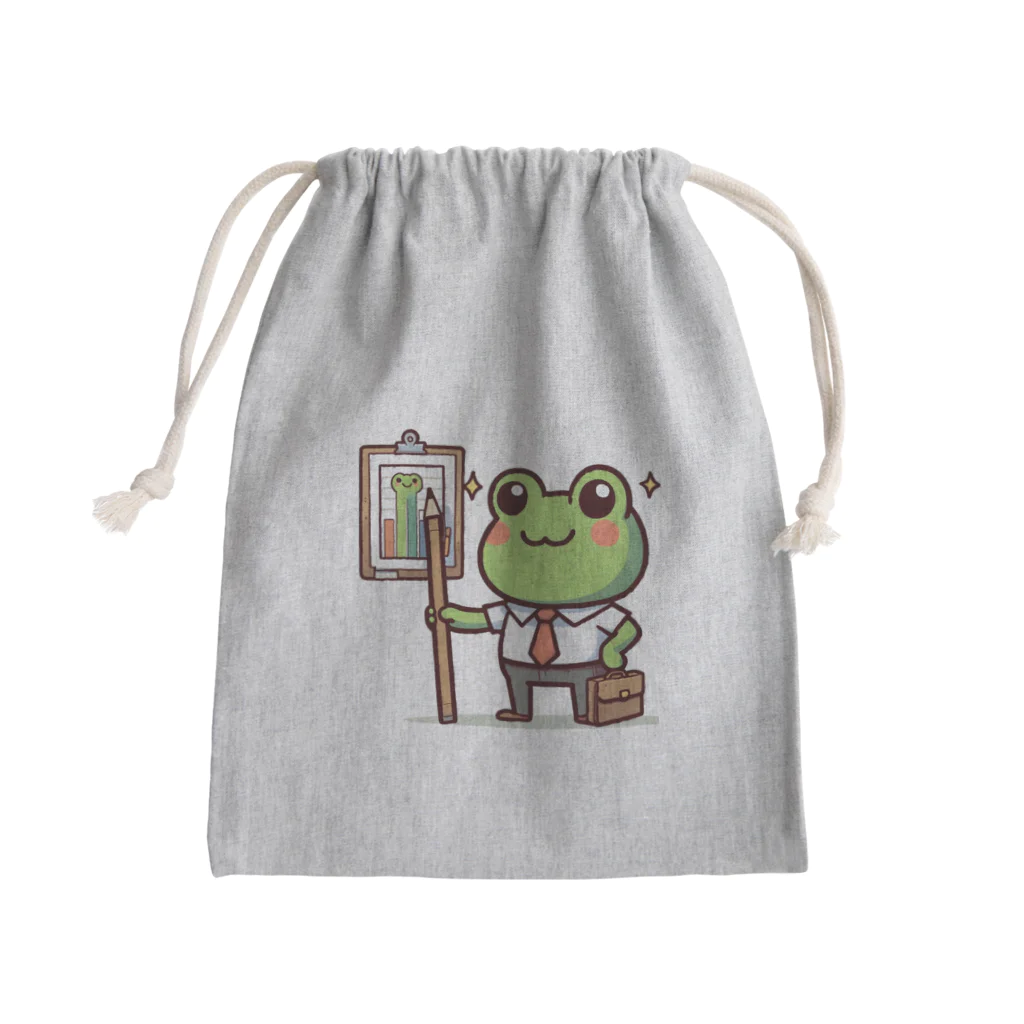 カエルグッズの営業カエル Mini Drawstring Bag