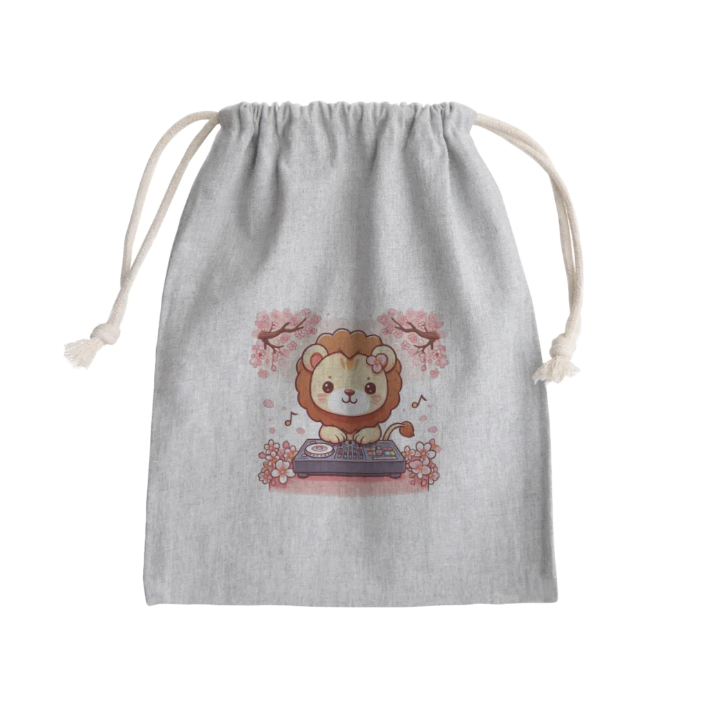 音楽ルー106のライオンDJ Mini Drawstring Bag