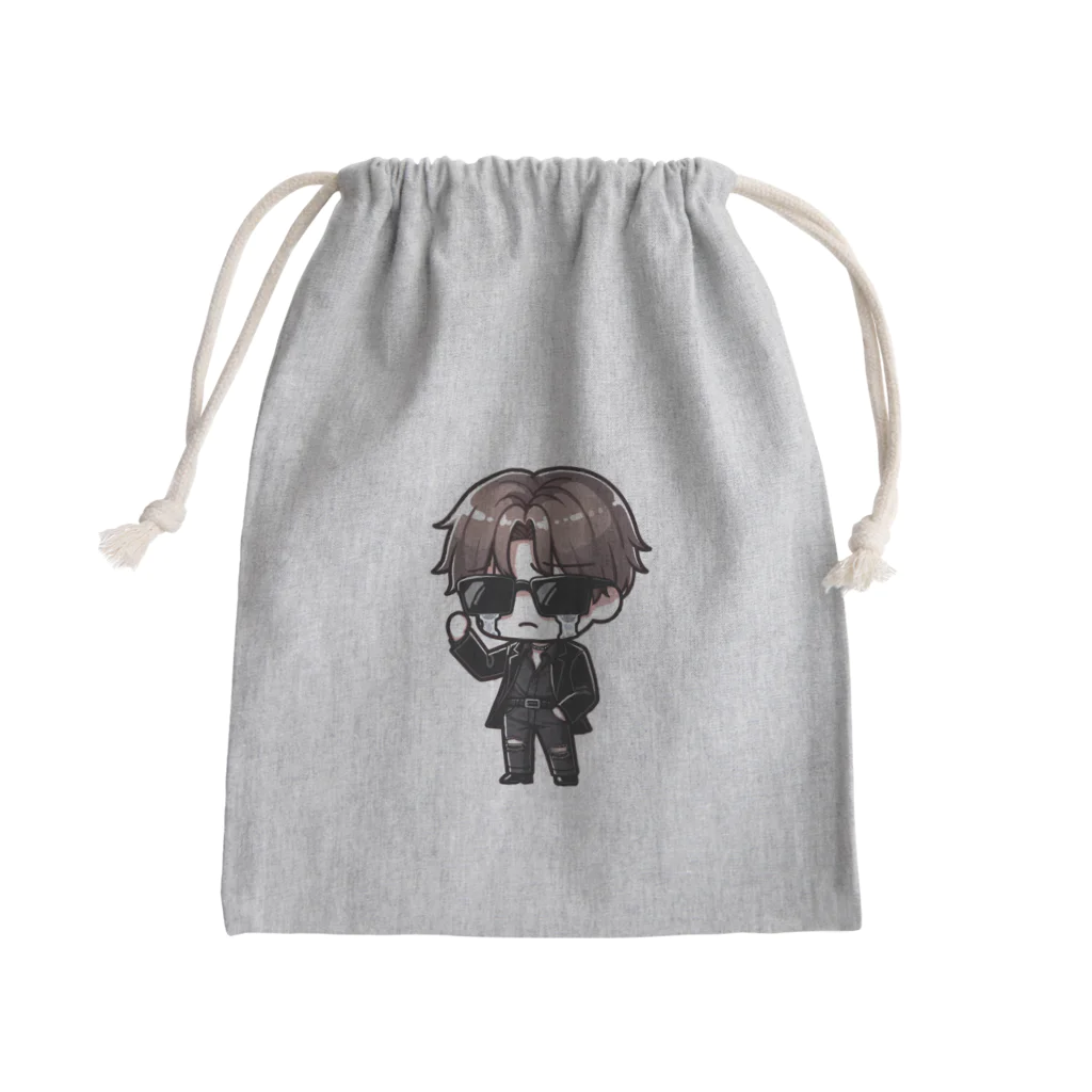 Taki_Workの泣き男くん Mini Drawstring Bag