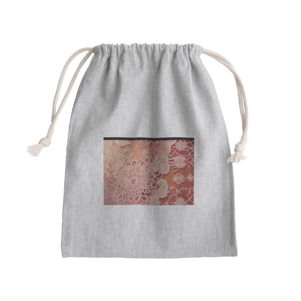 テフラんずのフラワーローズ Mini Drawstring Bag