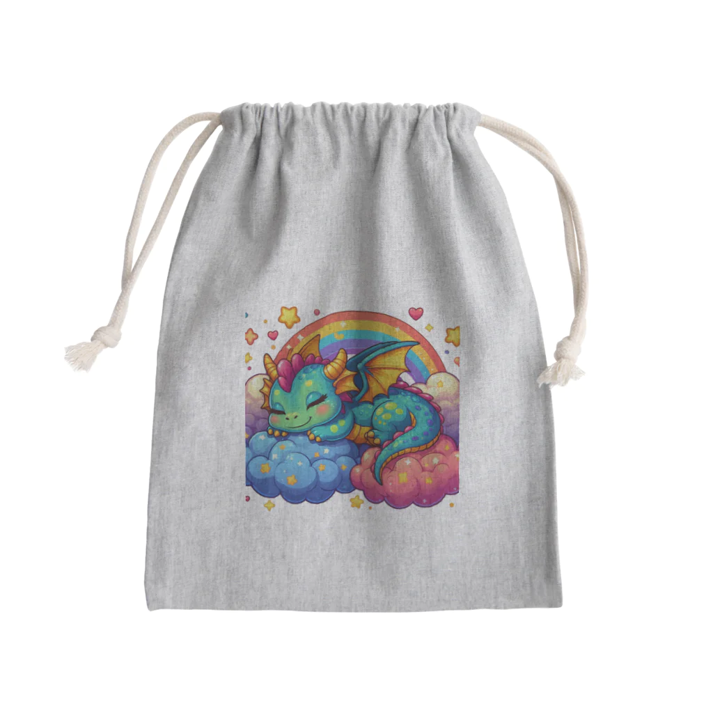 Harmony of Natureの夢見るドラゴン Mini Drawstring Bag