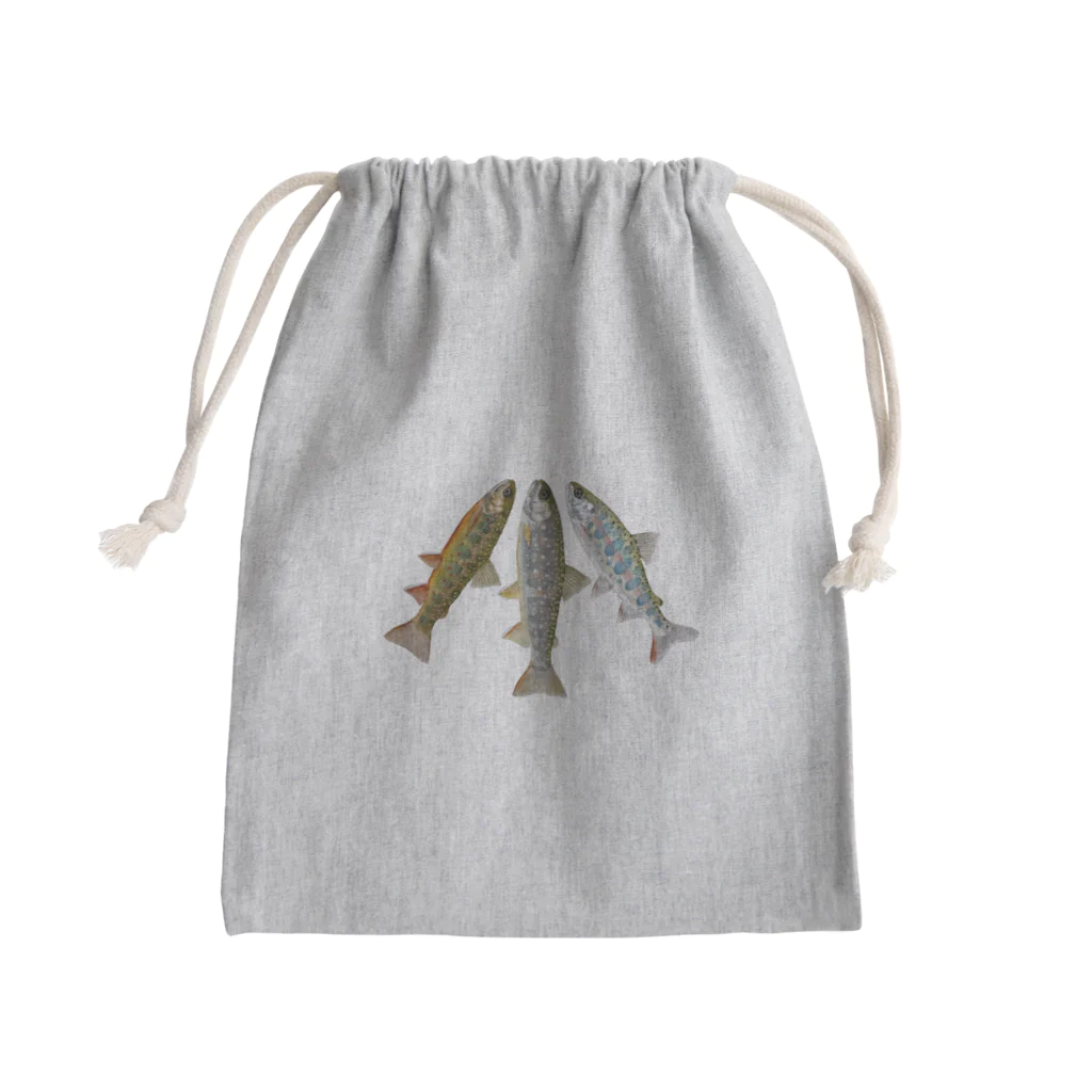 Ne56の日本のサケ科渓流魚 Mini Drawstring Bag