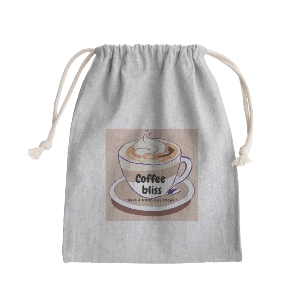 福きたるのコーヒーがある幸せ Mini Drawstring Bag