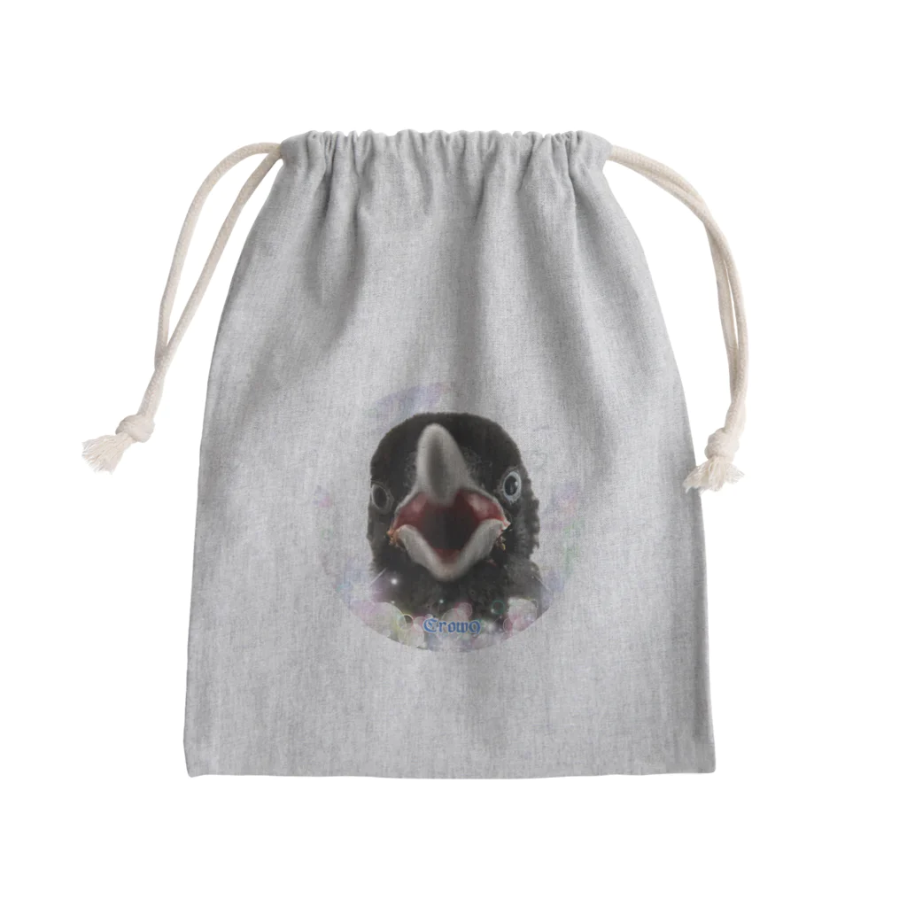 カラスのクッピのちびっ子カラス Mini Drawstring Bag