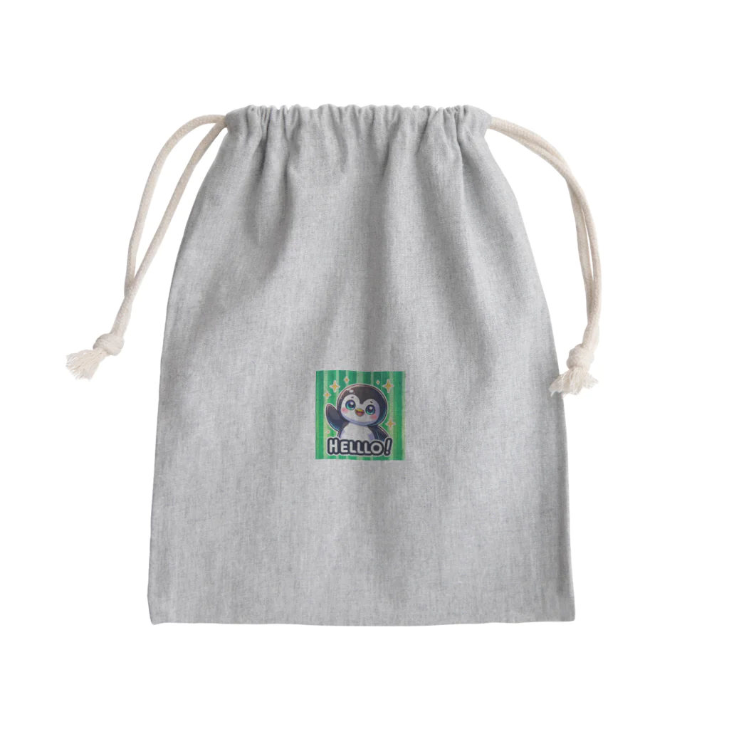 kaeruko0304mamaのハローペンギン Mini Drawstring Bag