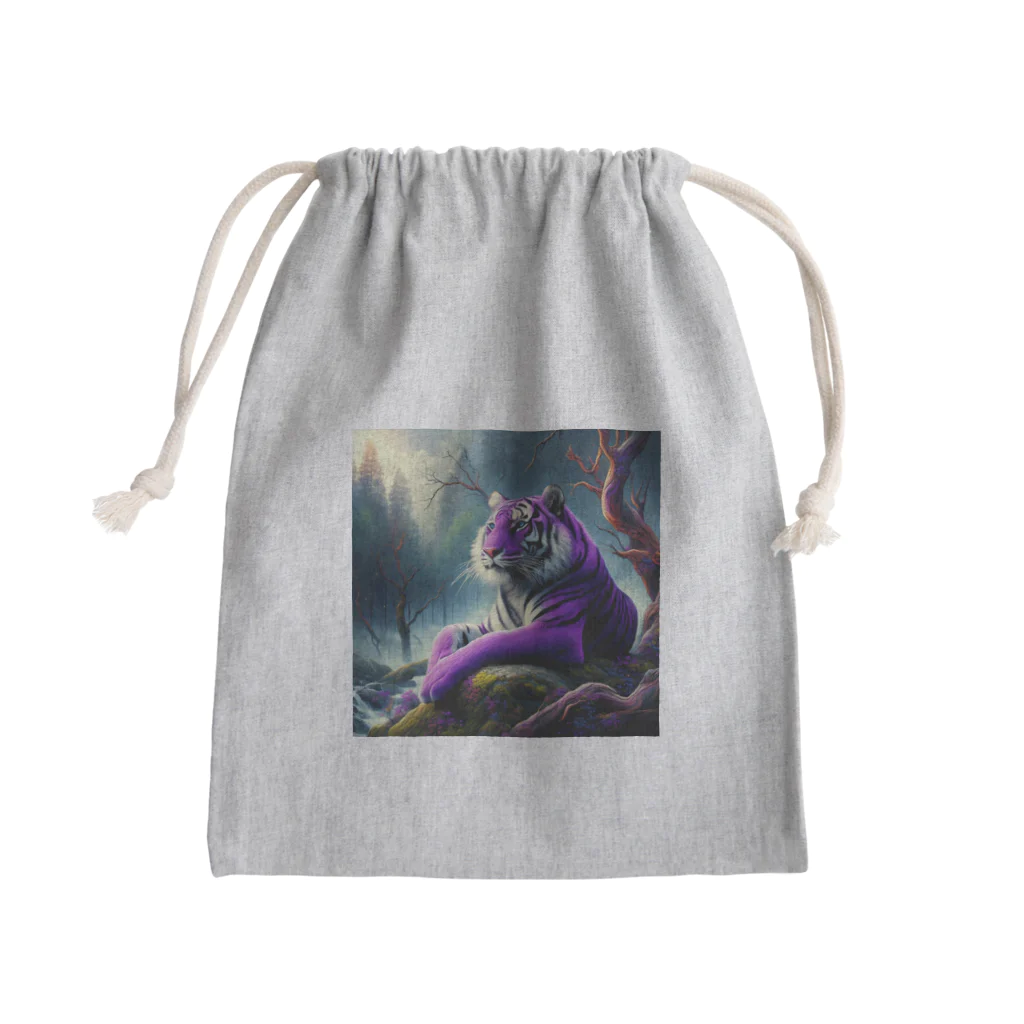 Motidukiの 紫色なトラ Mini Drawstring Bag