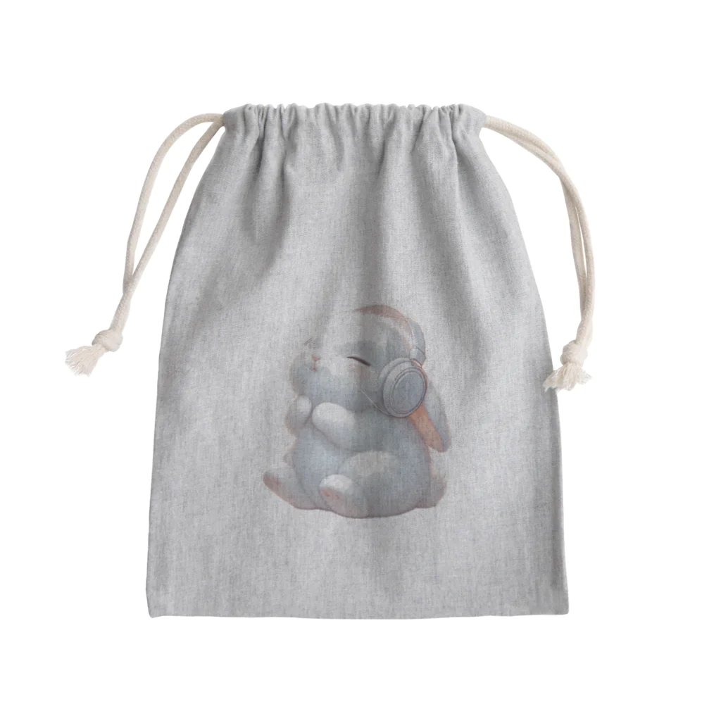 うさぎの足跡🐾の歌を楽しむ うさぴ Mini Drawstring Bag