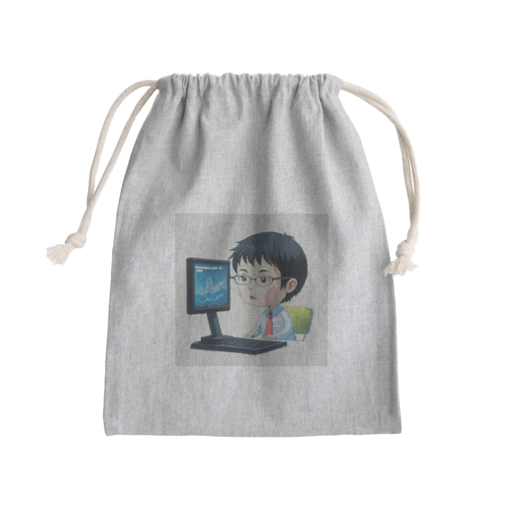 なお（ｻﾗﾘｰﾏﾝ）＠AI使って情報発信中の株価チェック中＠サラリーマン Mini Drawstring Bag