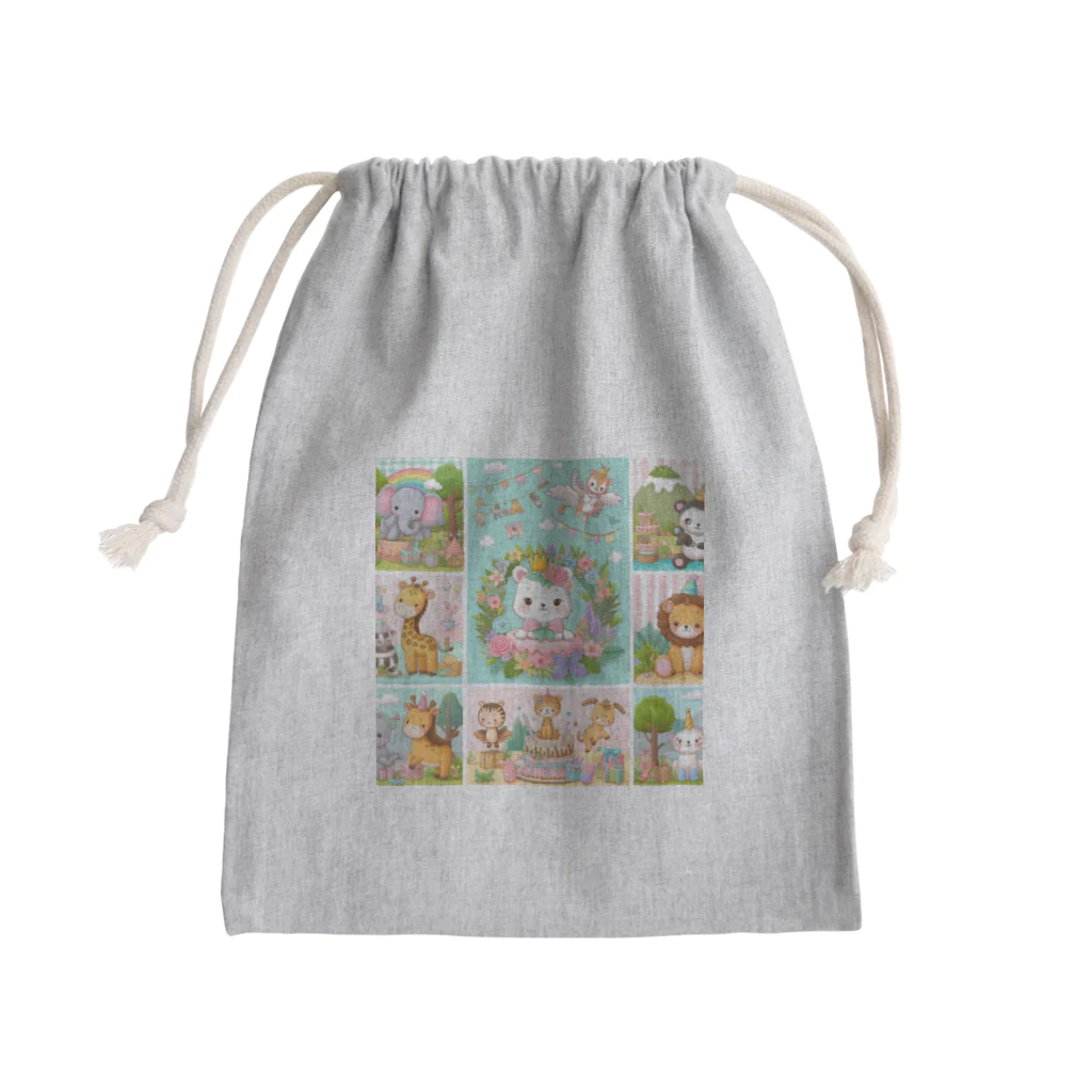 deepspeedkazumannのゆかいなZOO Mini Drawstring Bag