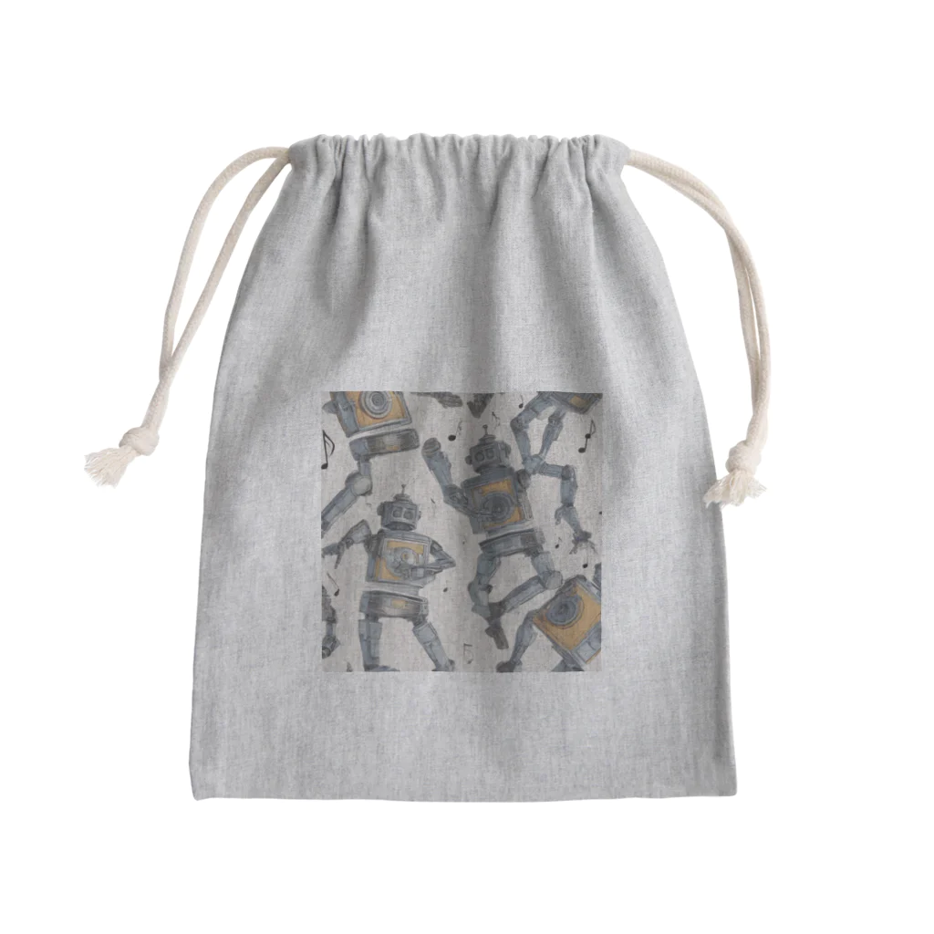 d-design-labのdancing robots Mini Drawstring Bag