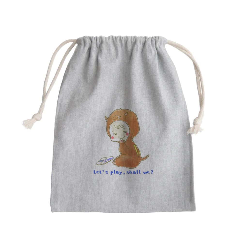 momomomotamaのいのししBOY Mini Drawstring Bag