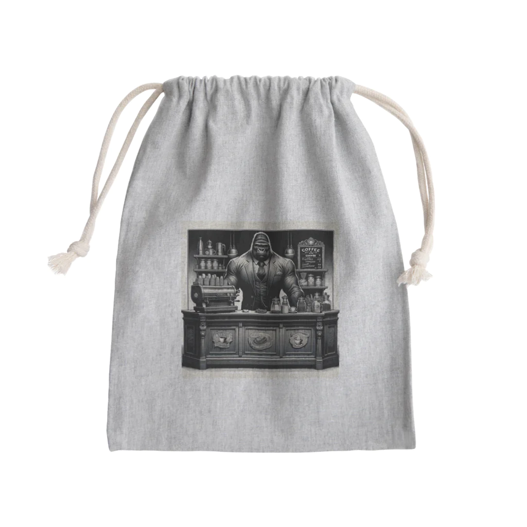 ゴリラショップのThe Mighty Gorilla Coffee Shop  Mini Drawstring Bag