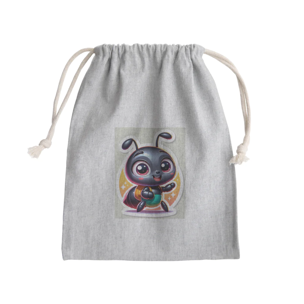 Tの店の小さなアリが元気にあいさつ Mini Drawstring Bag