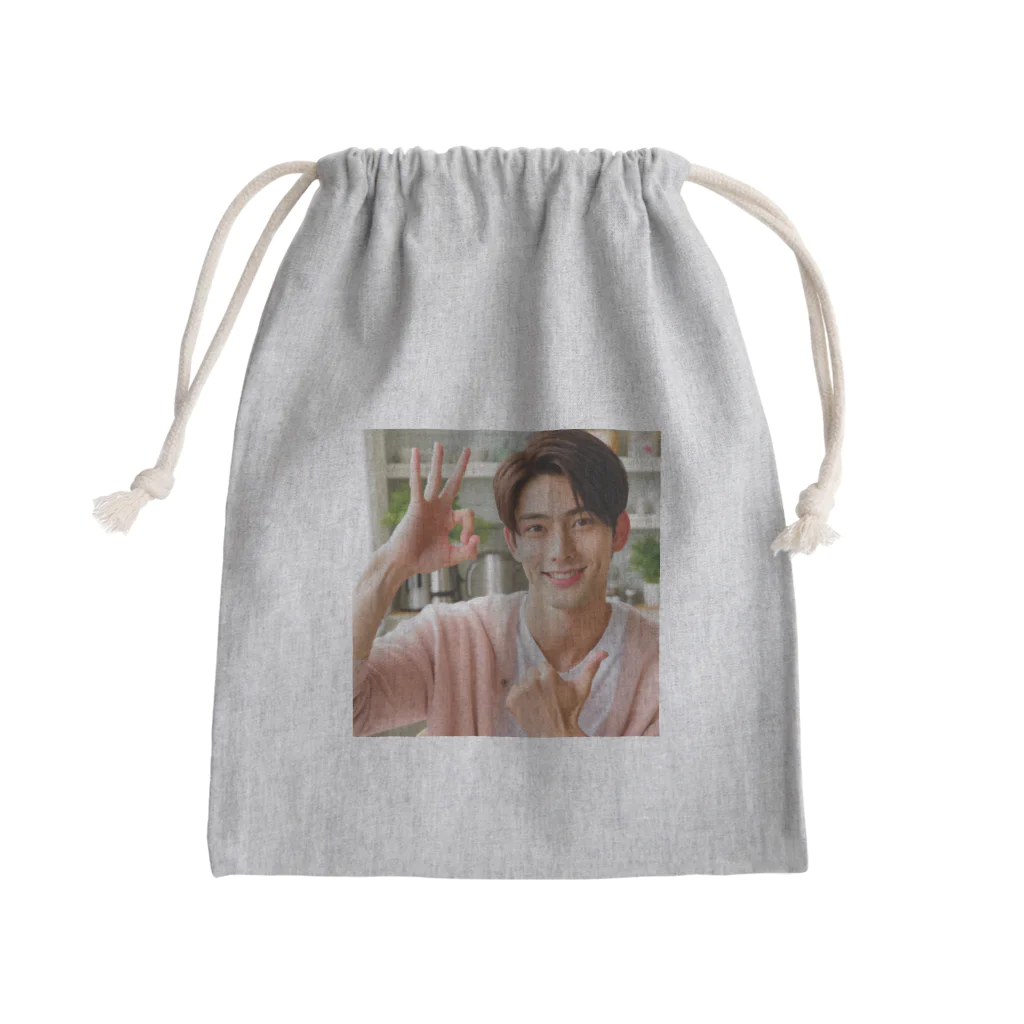 otobokemama06の爽やかな笑顔に元気いっぱい Mini Drawstring Bag