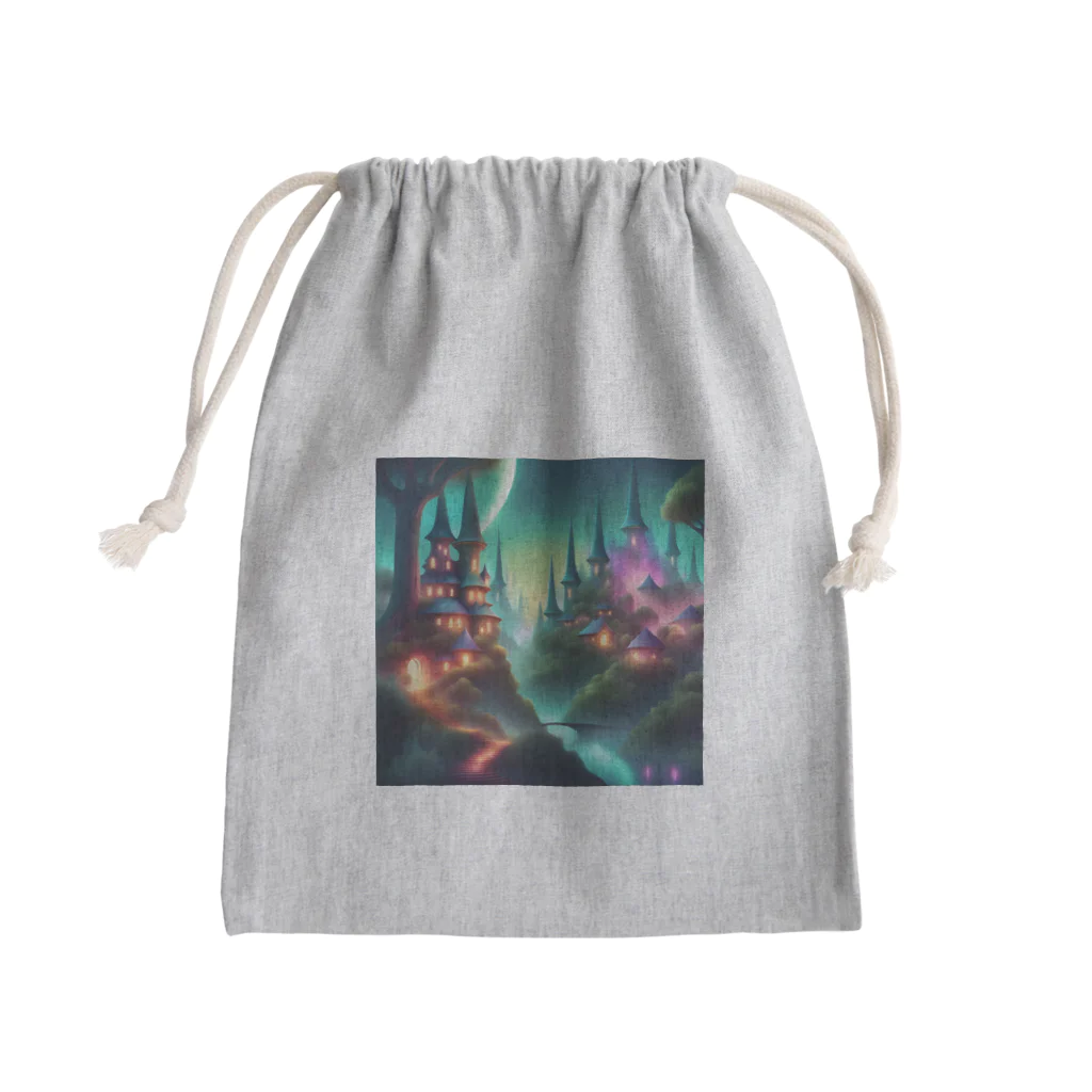 entalaboの近未来自然都市 Mini Drawstring Bag