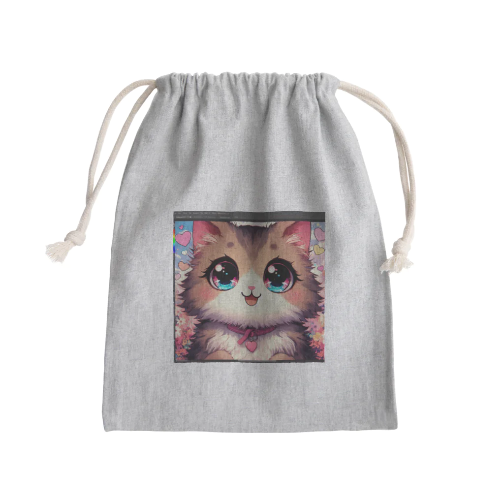 yos-1292583のねこニコばん Mini Drawstring Bag