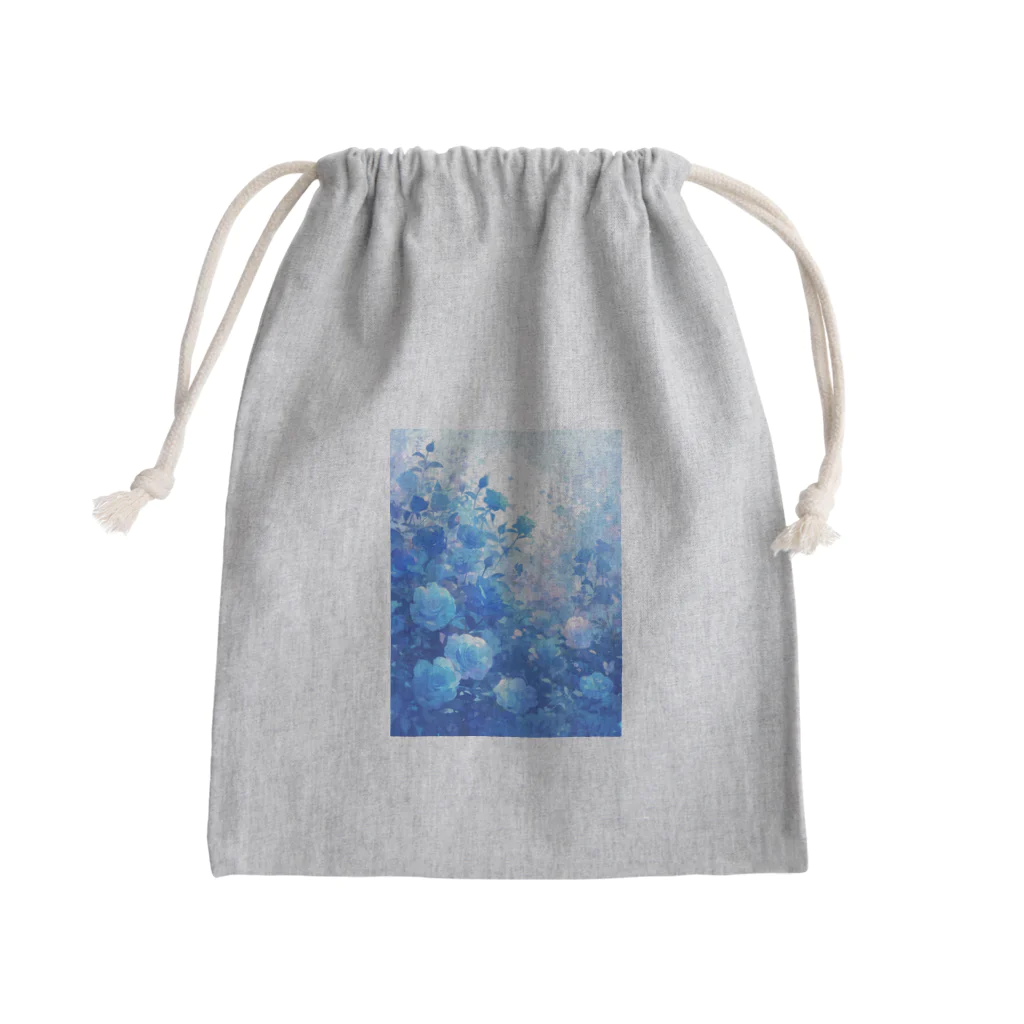 AQUAMETAVERSEの青い薔薇の花園　BLUE PLUM  691 Mini Drawstring Bag