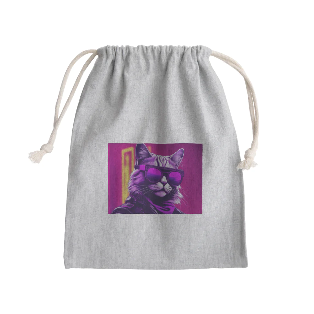 madatubomiのハードボイルドねこ Mini Drawstring Bag