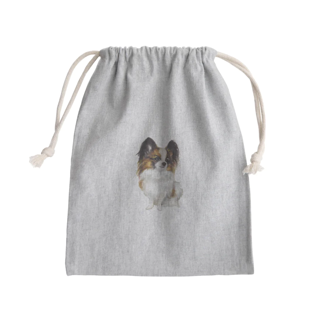 paw-pawのパピヨンちゃん Mini Drawstring Bag