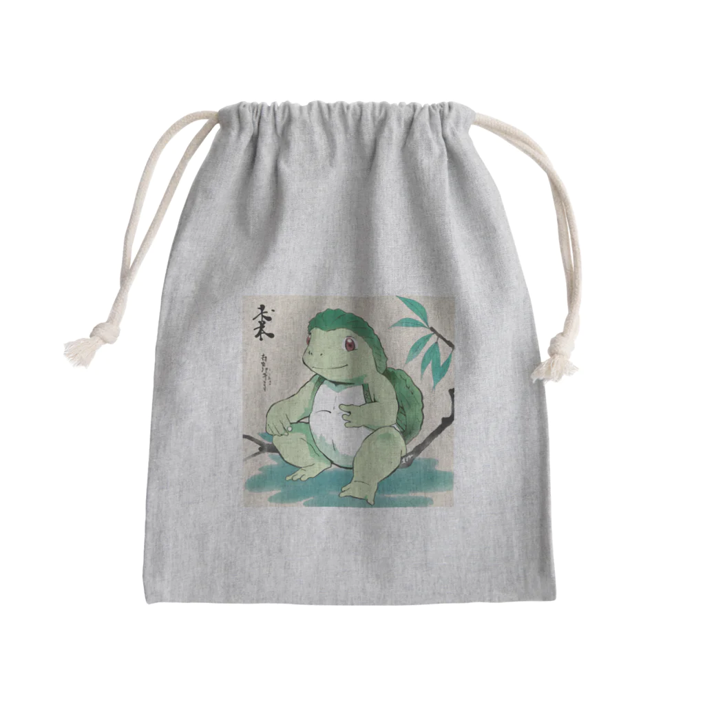 bigbamboofamilyの河童！？ Mini Drawstring Bag