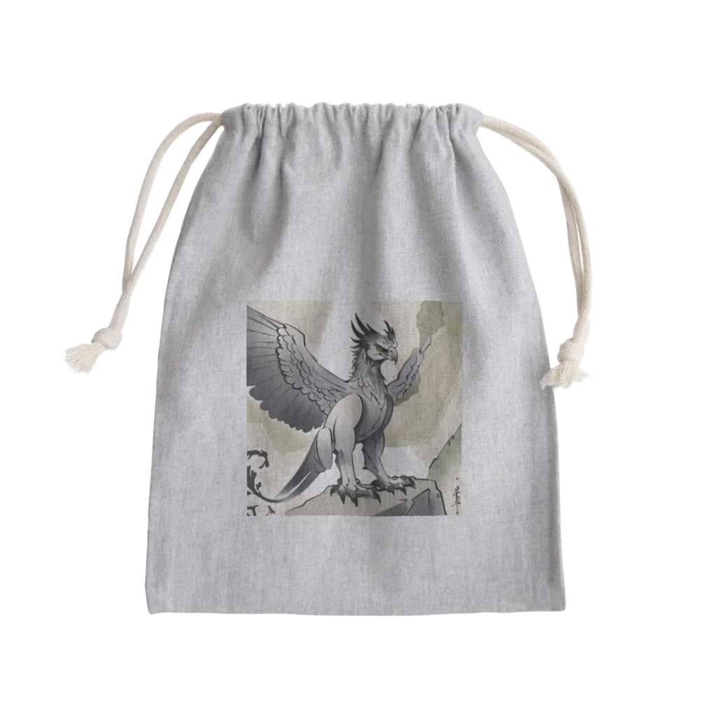 bigbamboofamilyのグリフィン　その三 Mini Drawstring Bag