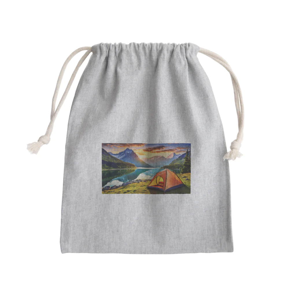 Kz_25@アウトドアーのキャンプファッション -Sunrise- Mini Drawstring Bag