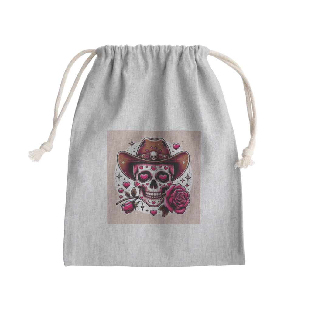 yasurin7000のローズスカル Mini Drawstring Bag