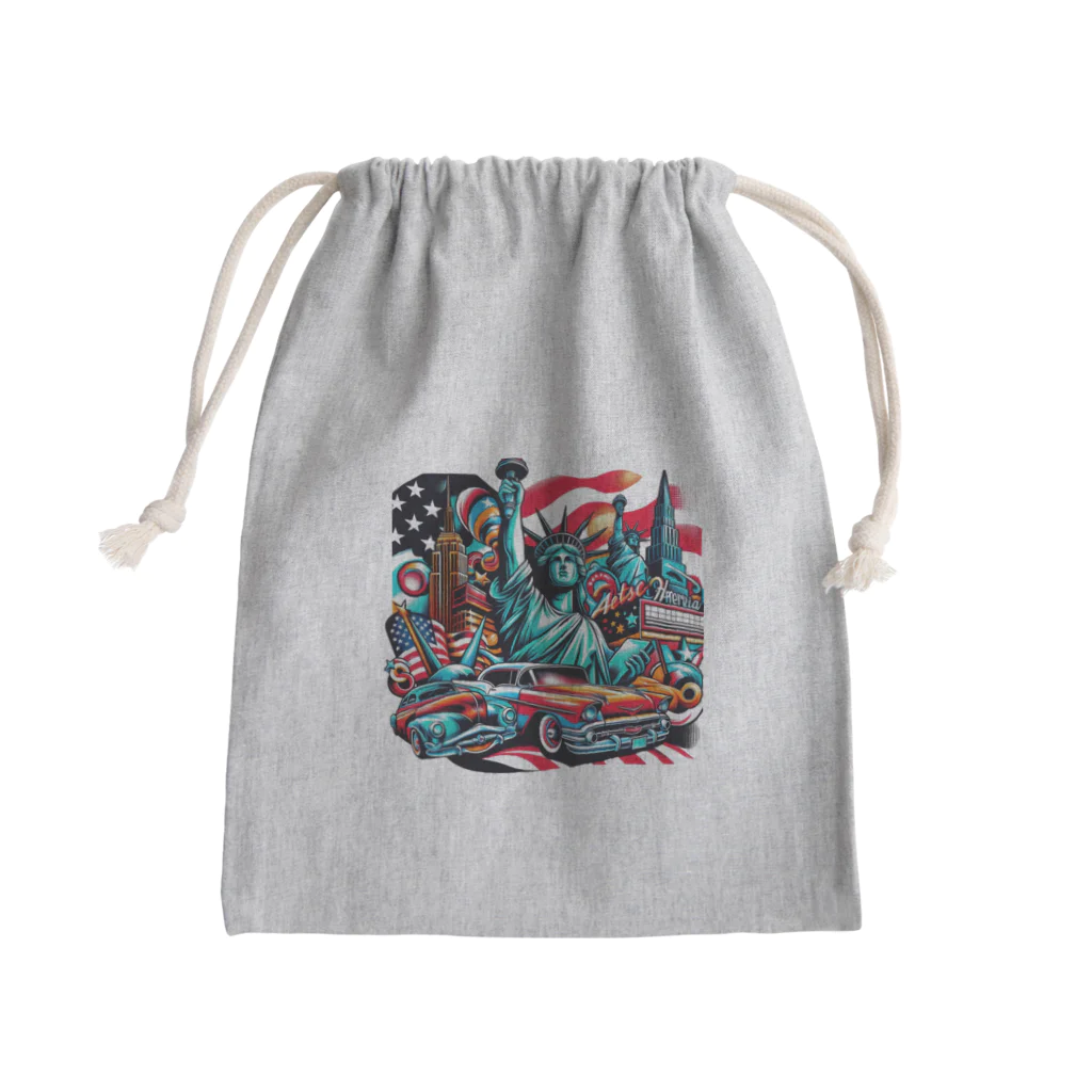 Sunlit HorizonのThe アメリカン・ドリーム Mini Drawstring Bag