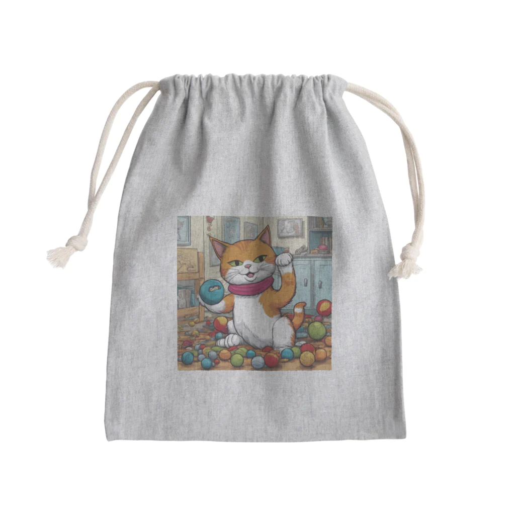 syuvaの遊んでるにゃんこ Mini Drawstring Bag