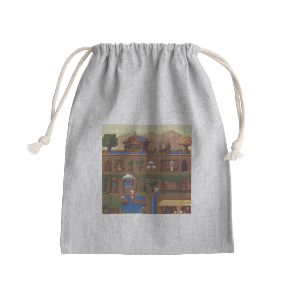 jhomのゲームボーイタウン Mini Drawstring Bag