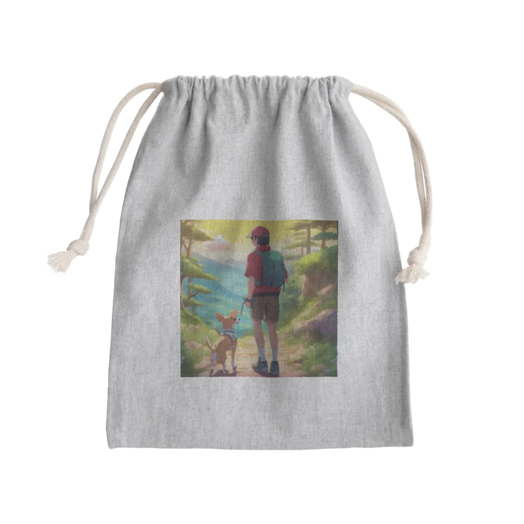 にこにこアニマルズ🐶のチワワと夕焼け散歩 Mini Drawstring Bag