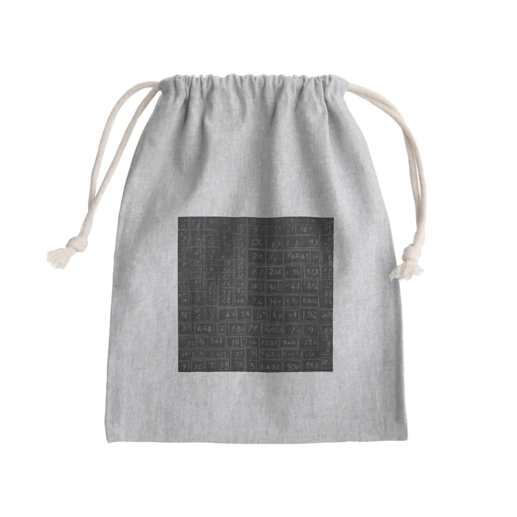 Isaiah_AI_Designの黒板の数字 Mini Drawstring Bag