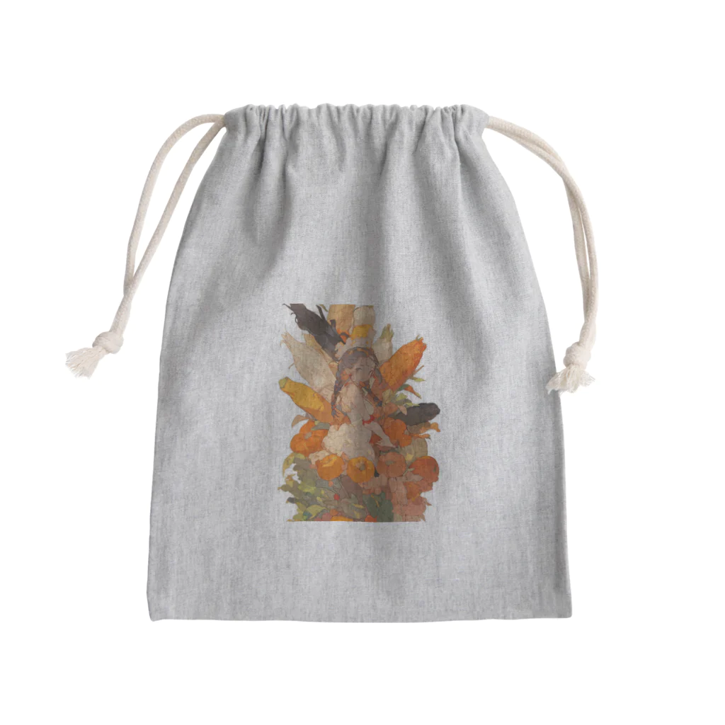 AQUAMETAVERSEの野菜娘　なでしこ1478 Mini Drawstring Bag