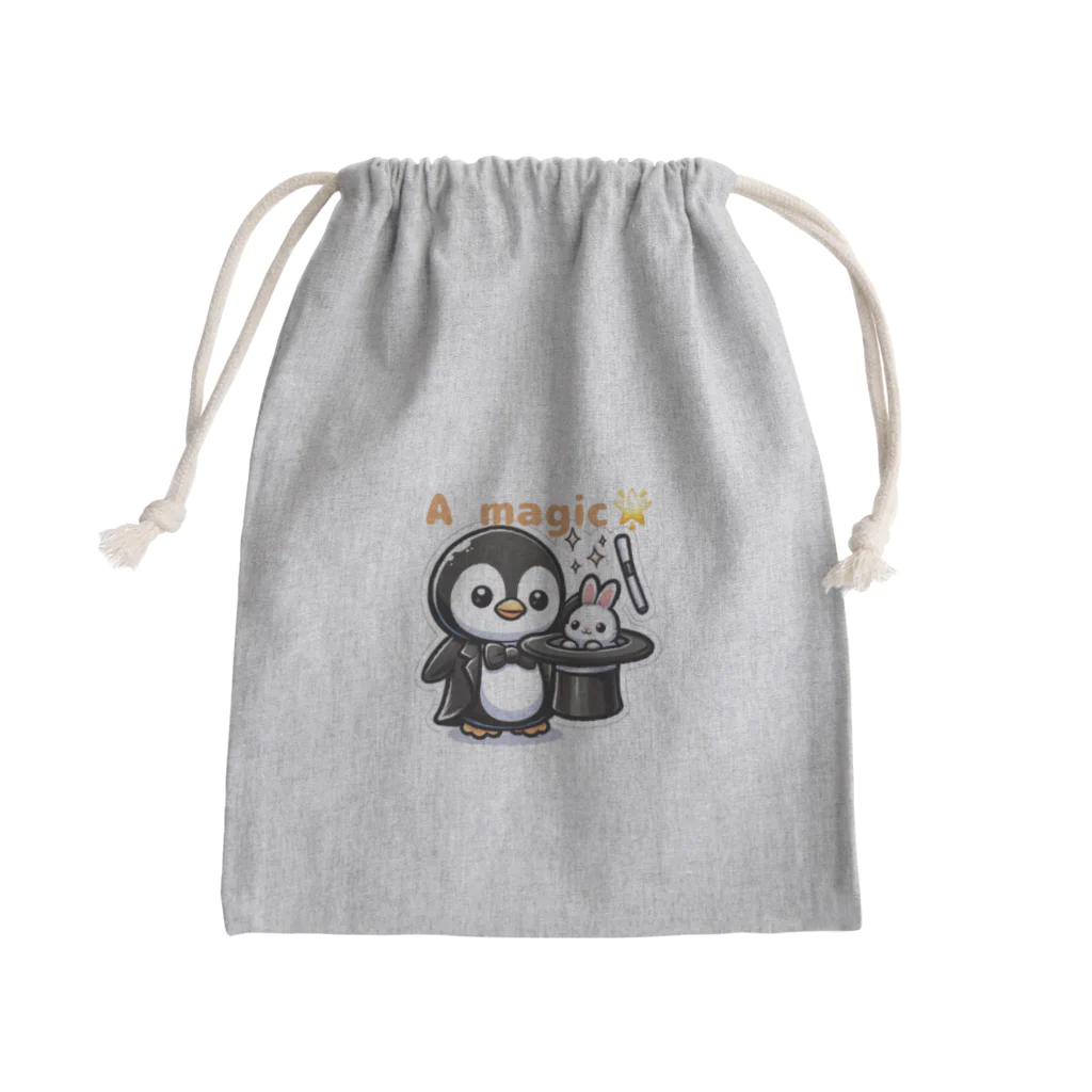 tsukino-utenaのおめかしPenguin、魔法使いになる。 Mini Drawstring Bag