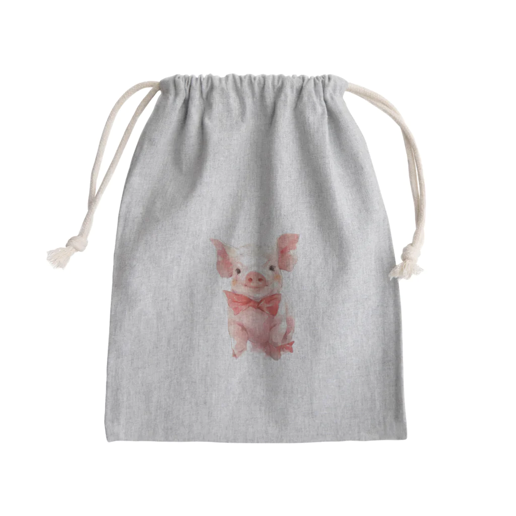 AQUAMETAVERSEのミニ豚　エンジェル717 2065 Mini Drawstring Bag