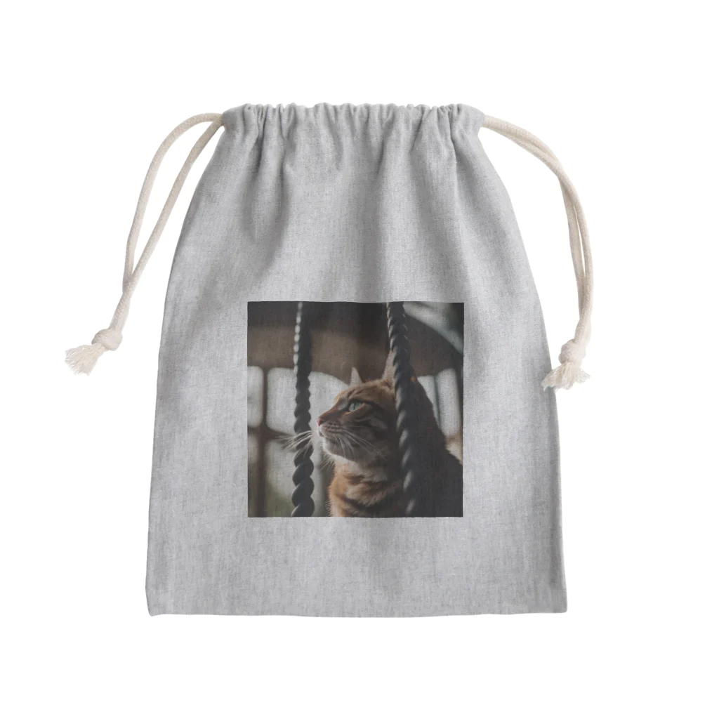 feliceのタワーに登っている猫 Mini Drawstring Bag