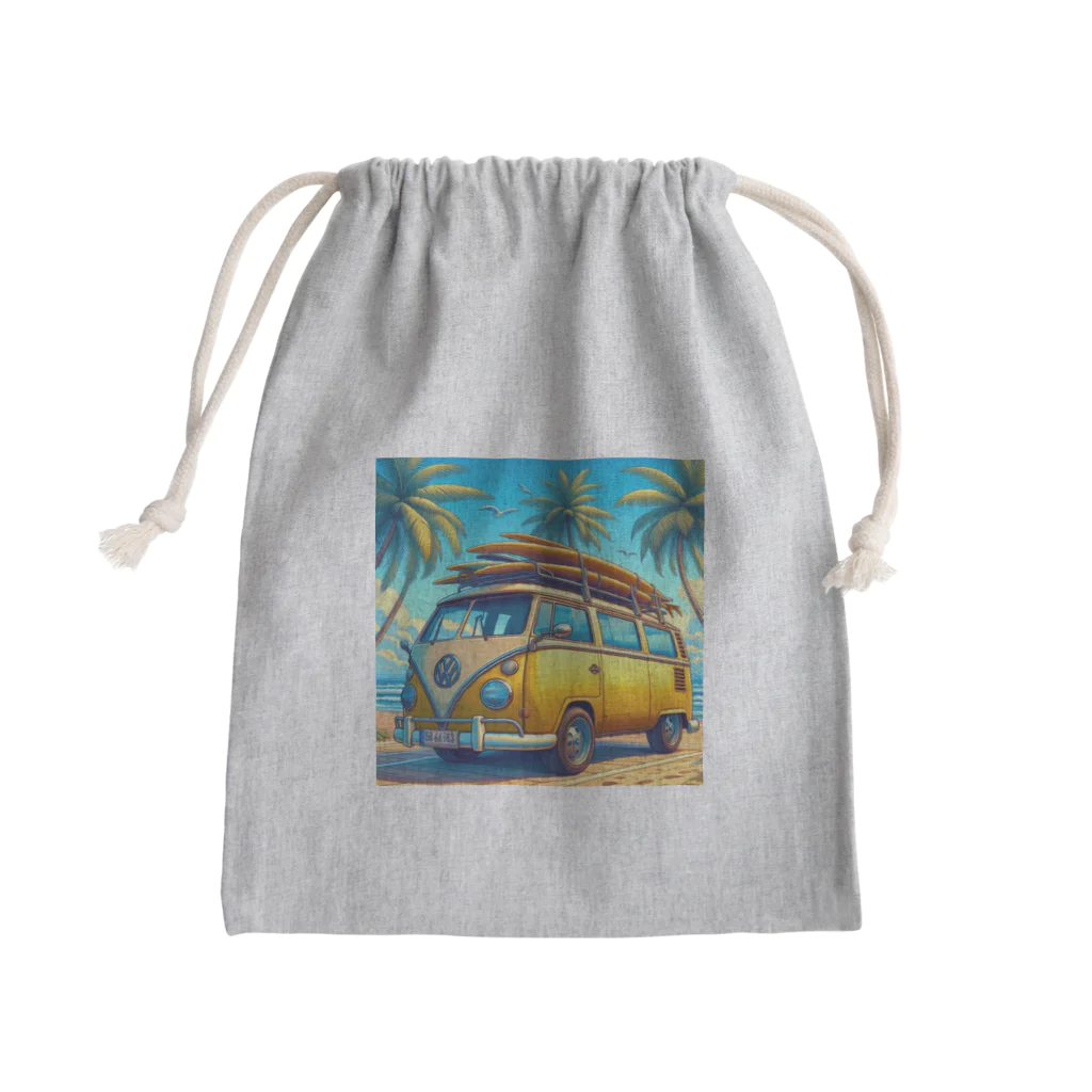 c-kichiの海辺のフォルクスワーゲン Mini Drawstring Bag