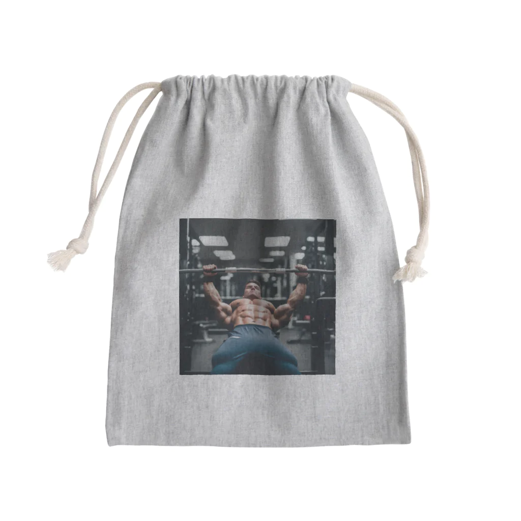 masa11253345の筋トレの定番、ベンチプレス！ Mini Drawstring Bag