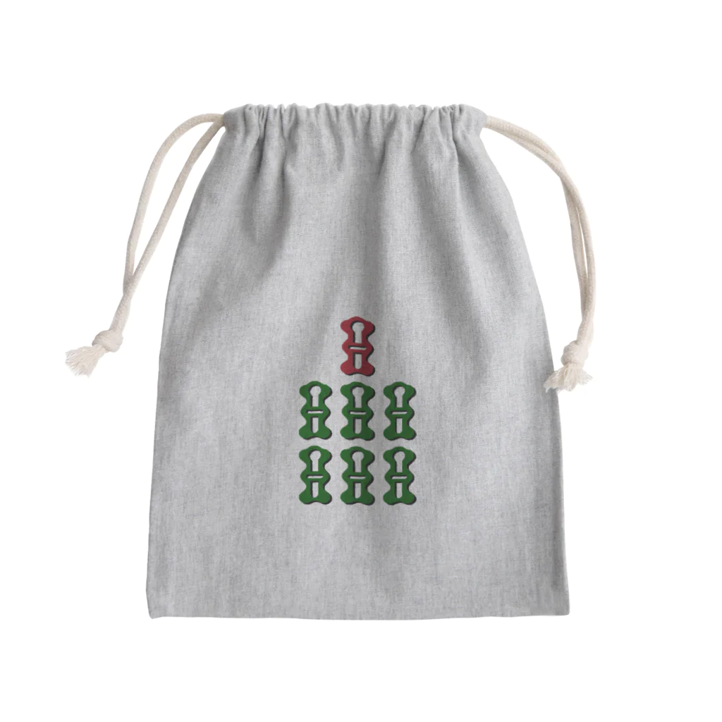 おもしろいTシャツ屋さんのチーソー 七索 索子 麻雀 Mini Drawstring Bag